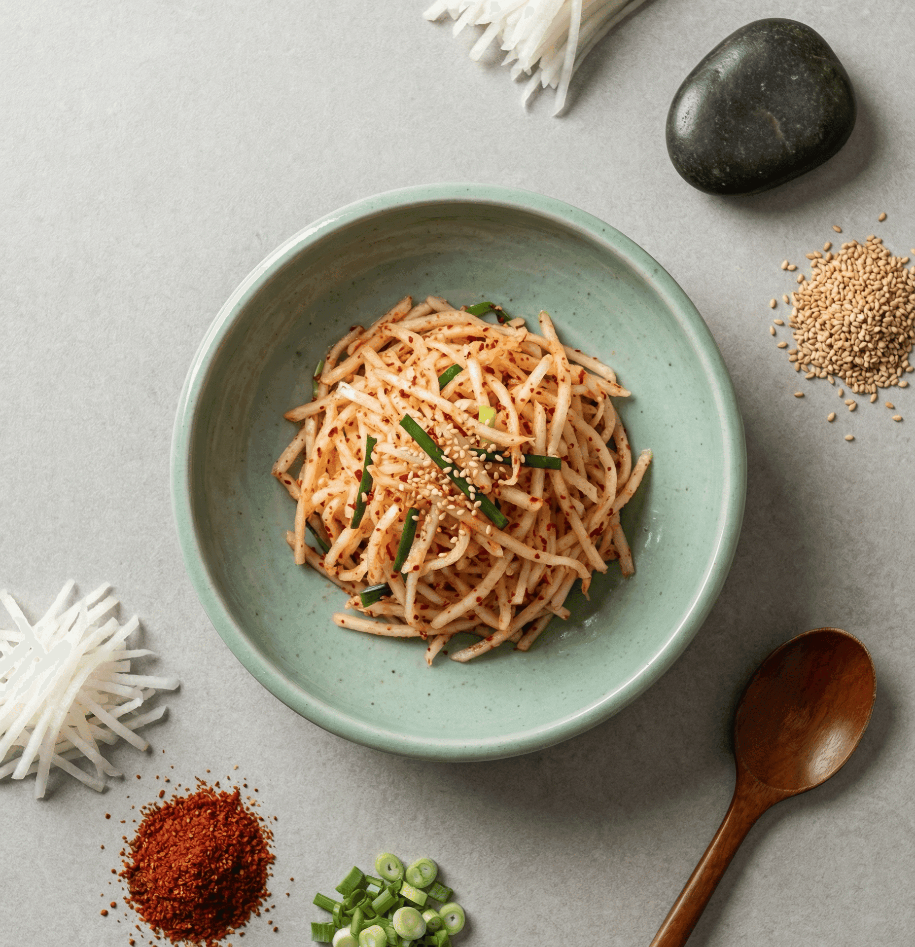 Fresh Radish Kimchi Salad