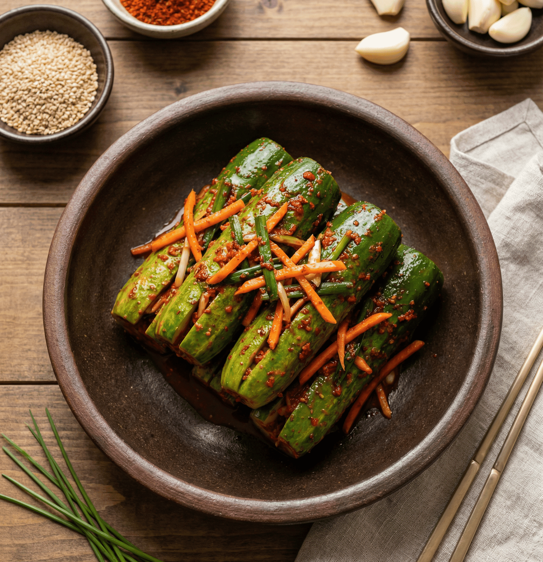 Stuffed Cucumber Kimchi